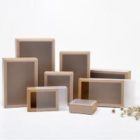 OUYSQW 5pcs PVC Window Cookie Cake Drawer Display Delicate Packing Box Gift Boxes Kraft Paper Box Party Supplies