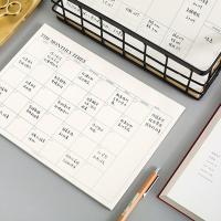 Limited Time Discounts 60 Pages Simple Business Day Plan Notepad Weekly Monthly Planner Simple Memo Notebook Portable Medium Memo