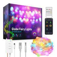 Tuya WiFi Globe Fairy Lights Outdoor RGB Garland Festoon LED String Lights Party Garden Wedding Decor Work With Alexa &amp;