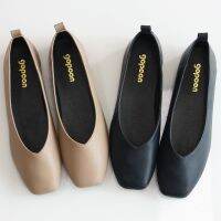 SQUARE TOE BASIC FLAT SHOES 1067-17