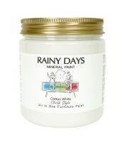 Chalk Paint - Rainy Days Mineral Paint ( Cotton White )สีทาเฟอนิเจอร์  สำหรับงาน DIY -วินเทจ-ปกปิดดี ไม่มีกลิ่น ใช้งานง่าย ชนิดทา