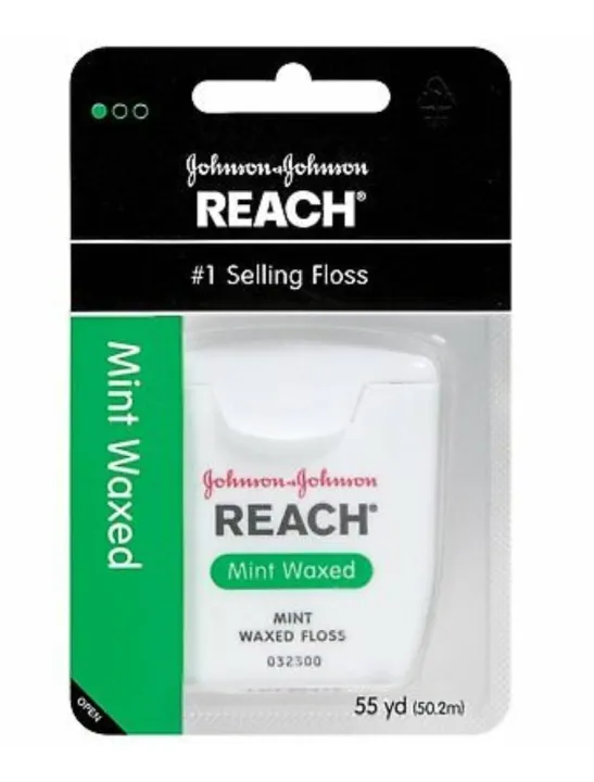 Johnson&Johnson Reach Mint Waxed Dental Floss 55 yds. (Pack) Lazada.co.th