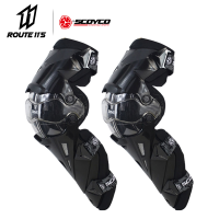 SCOYCO Motorcycle Knee Pad CE Motocross Knee Guards Motorcycle Protection Knee Motor-Racing Guards Safety Gears Race Brace Black