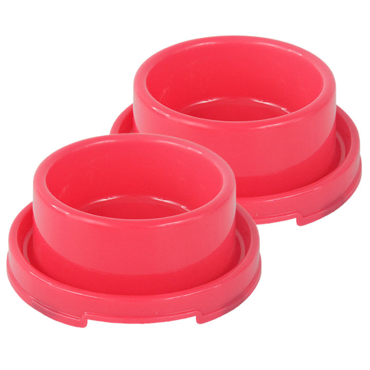 2pcs-anti-skid-pp-cat-easy-to-clean-practical-convenient-ants-away-puppies-colorful-round-portable-wear-resistant-ultra-light-no-spill-long-lasting-sturdy-odorless-dog-bowls