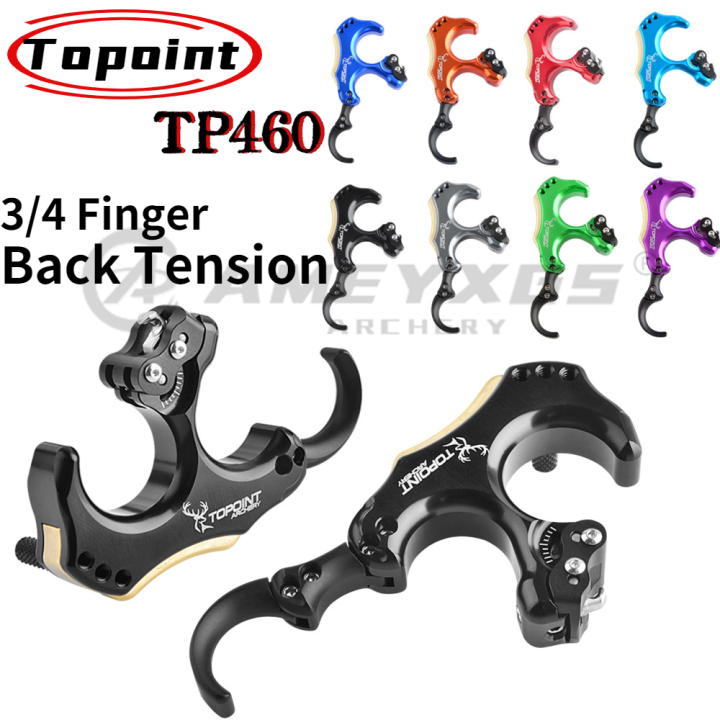 AMEYXGS Compound Bow Release Aid Back Tension 3 or 4 Finger Grip Thumb