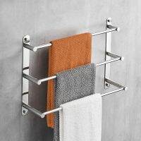 ∈₪ Chrome Bathroom Towel Rack 304 Stainless Steel Towel Bar Wall Mount Towel Holder 30cm-60cm Towel Bar Bathroom Accessories