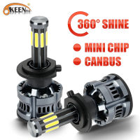 OKEEN 2pcs H1 LED H7 LED H8 HB3 9005 HB4 H11 Led Headlights Bulbs 200W High power Canbus 360 Degree Auto Lamp H4 H9 9006 H13 880