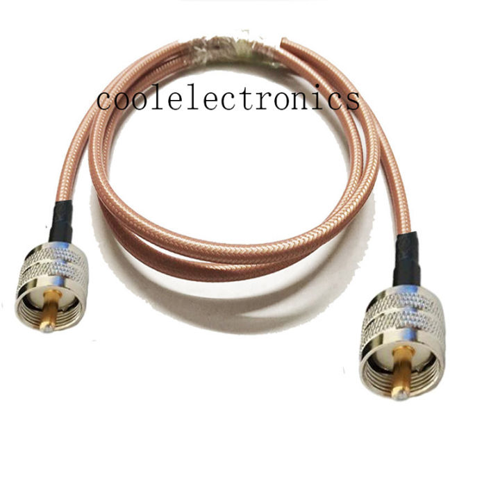 RG142 UHF PL259 male to UHF Male RF Crimp Coax Pigtail Connector Coaxial Cable  Low Loss Cable 10/15/20/30/50cm 1/2/3/5/10M