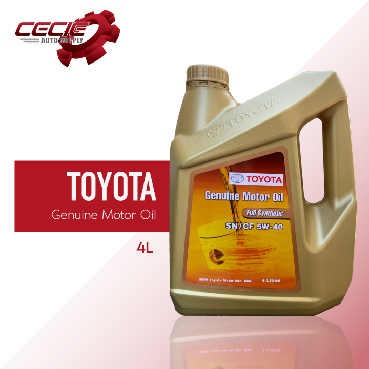 Toyota Genuine Motor Oil Fully Synthetic 5W-40 4 Liters | Lazada PH