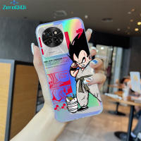 ZeroQiQi เคสเคสโทรศัพท์ Hp Itel S23อนิเมะ (มังกร) เคสลายโทรศัพท์สลายเลเซอร์ Goku สีรุ้งเคสโทรศัพท์ใสบางเฉียบ TPU นุ่มพิเศษขอบเคสกันกระแทกมีสีสันในตัวเคสบัตรเลเซอร์