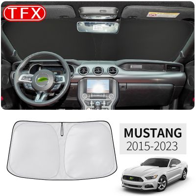 ○ For Ford Mustang 2015-2023 Car Styling Nano-Insulat Windshield Sunshade Front Window Sun Shade Visor Auto Interior Accessories