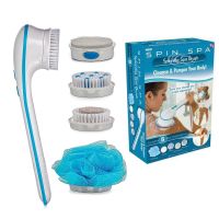 5IN1แปรงอาบน้ำไฟฟ้ามือถือ Spin Spa นวดทำความสะอาดด้ามยาว แปรงขัดตัว รุ่น Scrub-Health-Care-TOOL-5in1-00a