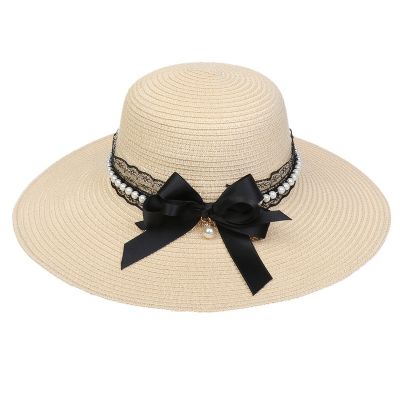 [COD] Sunshade and sunscreen net red straw hat female summer beach seaside travel holiday big brim cool sun