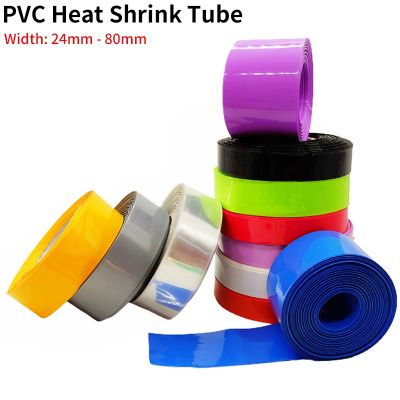 2M PVC Heat Shrink Tube 30mm 85mm untuk 18650 baterai Lithium Flim bungkus pelindung penutup kabel kulit lengan selubung isolasi biru