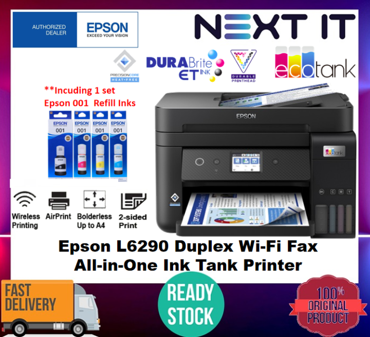 [READY STOCK] Epson L6290 Duplex Wi-Fi Fax All-in-One Ink Tank Printer ...