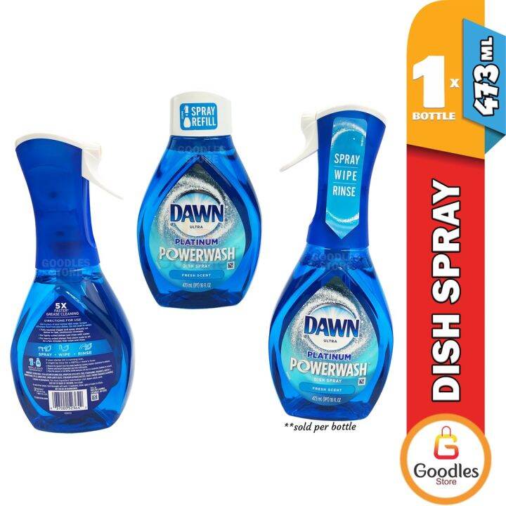 Dawn Platinum Powerwash Dish Spray Fresh Scent Dish Soap USA Grout