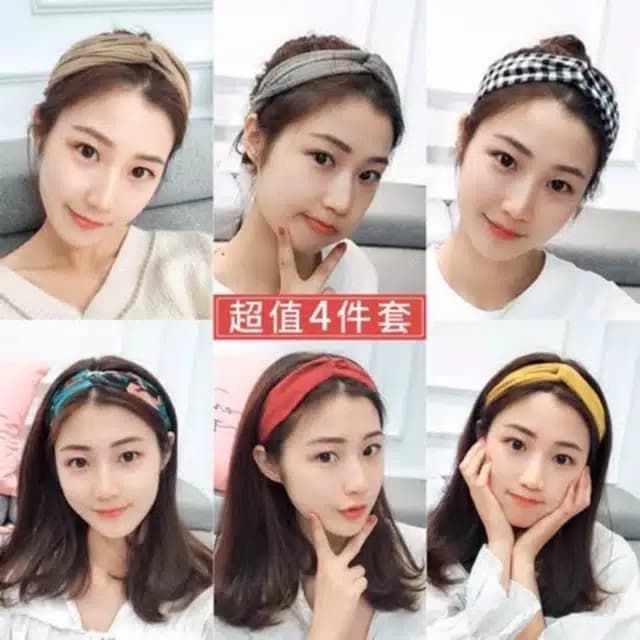 Bando Rambut Ala Korea Bandana Korea Headband Bando Kepala Lazada Indonesia 