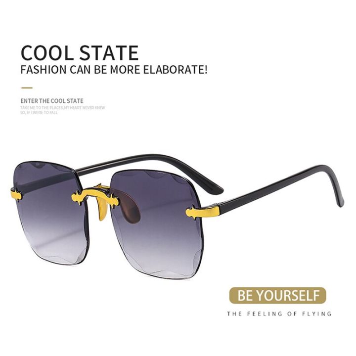 korean-fashion-large-square-frame-rimless-sunglasses-uv400-for-women-modern-gradient-sun-glasses-summer-outdoor-travel-eyewear-cycling-sunglasses