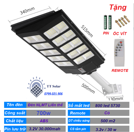 500w đèn đường năng lượng mặt trời , tấm pin liền thể , ip67 chống nước - ảnh sản phẩm 5