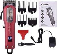 แบตตเลียนตัดผม ชาร์จไร้สาย KEMEI Hair Clippers cut hair machine for men,Electric Professional Powerful Cordless Hair Trimmer Rechargeable LED Display Beard Trimmer Grooming Hair Cutting Kit With Charging 2000mAh Lithium Ion