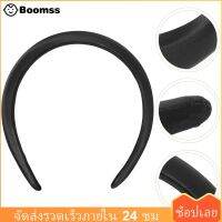 Boomss【New】 ผู้หญิงที่คาดผมผ้าซาตินกว้าง Nonslip หัวธรรมดา Hairband DIY อุปกรณ์เสริมผม