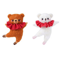 KAOBUY MINI Felt Creative Lovely Pink Bear Handmade ของเล่นตุ๊กตาผ้าขนสัตว์ Poked Kitting ไม่สำเร็จรูป DIY ผ้าขนสัตว์-pangyh