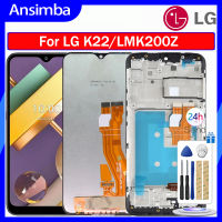 Ansimba เดิมจอแอลซีดีไอพีเอซสำหรับ LG K22 LM-K200สัมผัสหน้าจอ LCD แผงหน้าจอดิจิตอลการเปลี่ยนชุดกรอบสำหรับ LG K22