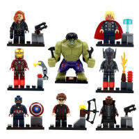 8ชิ้น/เซ็ต The Marvel Thors Hulks IronMan ประกอบอิฐบล็อกตัวต่อก้อนซูเปอร์โมเดลรูปปั้น SY271ของขวัญสำหรับเด็ก Kids Toys