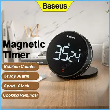 Baseus Magnetic Kitchen Timer Digital Timer Manual Countdown Alarm Clock  Mechanical Cooking Timer Cooking Shower Study Stopwatch