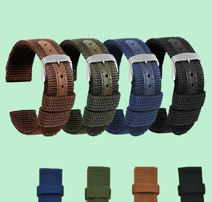 18mm 20mm 22mm 24mm Width Watch Strap Replacement Ballistic Durable  Military Nylon Watch Band Army Sports Simplicity Fabric Nylon Watchband |  