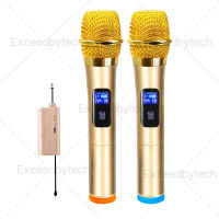 Exceed ไมโครโฟนไร้สาย ไมค์ UHF Wireless Microphone ไมค์ลอยไร้สาย ไมค์บลูทูธ ไมค์คู่แบบมือถือ ไมค์โครโฟน ชุดรับ-ส่งไมโครโฟนไร้สาย ไมค์ลอยแบบพกพา MICWL