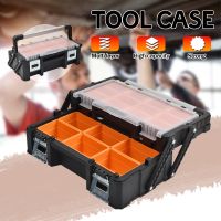 ▲ Portable ToolBox Double-layer Folding Hard Case Organizer Hardware screw Parts Tool Storage Box Electrician Maintenance Suitcase