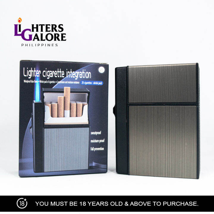 Lighters Galore CIGARETTE CASE WITH LIGHTER 80 (TORCH, 20 STICKS