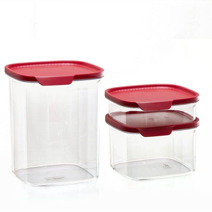 Tupperware Ultra Clear Containers Square Set 3pcs | Lazada Indonesia