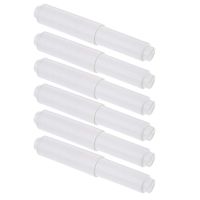 6pcs Bathroom Toilet Paper Towel Spring Coil Rod Paper Winder Holer Flexible (White) Paper holder Toilet Roll Holders