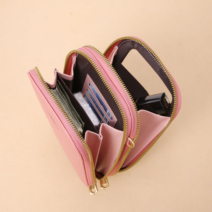 เวอร์ชั่นเกาหลีหน้าจอสัมผัสกระเป๋าศัพท์มือถือกระเป๋าสะพายกระเป๋าศัพท์สากลสำหรับ-xiaomisamsung-case-pocket