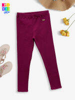 KiddeeCrew เลกกิ้งเด็ก  บานเย็น Fuchsia leggings ผ้าร่อง ขาหยัก  เหมาะสำหรับอายุ 2-10 ปี