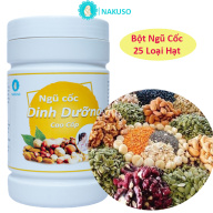 Ngũ cốc dinh dưỡng cao cấp 25 loại hạt Nakuso (500gr) - Bột dinh dưỡng dành cho bà bầu, trẻ em, người cao tuổi hỗ trợ tăng cân, giảm cân, bổ sung dưỡng chất thumbnail