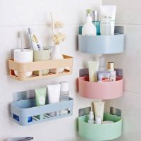 Wall Mounted Bathroom Shelf Durable Suction Cup Corner Drainage Shelf Dish Sponge Storage Rack Holder For Kitchen organizer