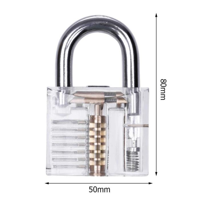 ชุดกุญแจใสอุปกรณ์ทำมือ1ชุด-ชุดล็อคฝึกอบรมใสสำหรับอุปกรณ์ทำมือ