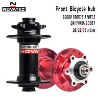 NOVATEC D041SB ด้านหน้าจักรยาน Hub 2แบริ่งจักรยานเสือภูเขา Hub 3236หลุม6-Bolt ดิสก์เบรก Qrthruboost สำหรับ MTB Freehub