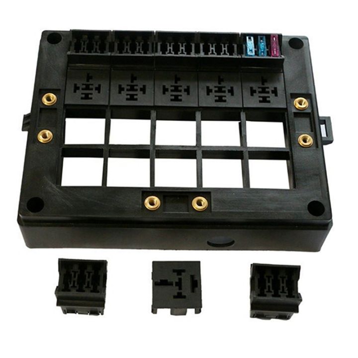 15-way-new-energy-vehicle-control-relay-box-holder-12v-multi-channel-free-assembly-fuse-box-control-box