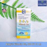 54% OFF ราคา Sale!!! EXP:06/2023 วิตามินดี3 สำหรับเด็ก แบบน้ำ Babys Vitamin D3, 400 IU 11 ml - Nordic Naturals