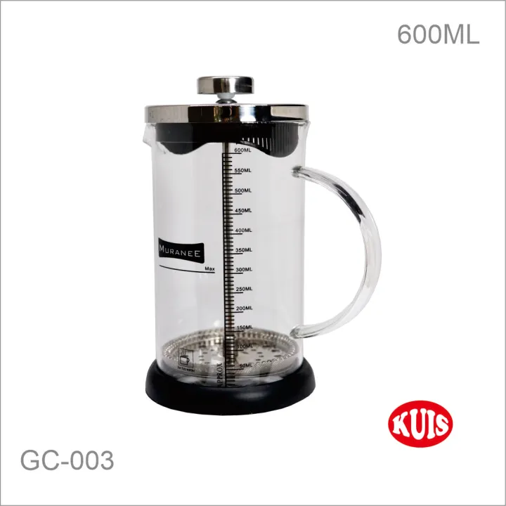 French Press 600 ml Milk Frother material Kaca GC003 Lazada Indonesia