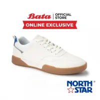 Bata บาจา (Online Exclusive) ยี่ห้อ North Star รองเท้าสนีกเกอร์ รองเท้าผ้าใบ รองเท้าผ้าใบทรงลำลอง สำหรับผู้ชาย รุ่น Eternal สีขาว 8201020