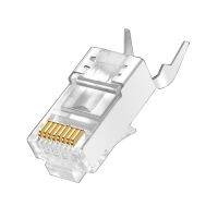 ขั้วต่อ Rj45หุ้มด้วยโลหะ Cat7สายเคเบิ้ลแบบปลั๊กแบบโมดูลาร์-Cat 7 8p8c Rj 45จำนวน5/10ชิ้นขั้วต่ออีเธอร์เน็ตแบบจีบ