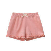 2022 Girls Shorts Summer Childrens Clothing Korean Elastic Waist Ruffle Kids Sports Short Pants