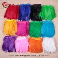 Multi Color Goose feather trims 2 meters/lot Dyed geese feather ribbons /15-20 Duck feather fringes