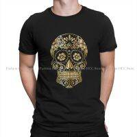 Crewneck Original เสื้อยืด Gold Sugar Skull ที่โดดเด่น Homme T เสื้อเทรนด์ใหม่6XL คุณภาพสูง