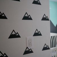 Mountain pattern wall sticker for Kids bedroom background decorate ECO baby nursery wall art decal sticker